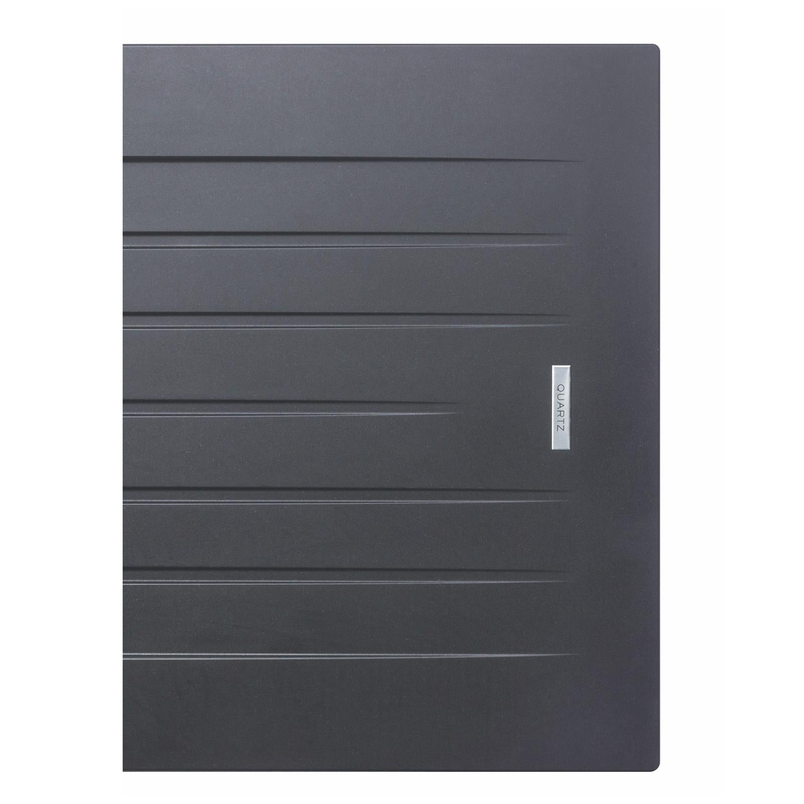 Liquida LG150BL 1.5 Bowl Granite Reversible Inset Black Kitchen Sink With Waste